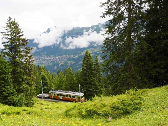 Grütschalp to Mürren train | Murren Travel guide