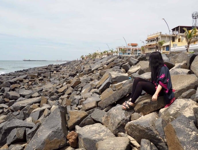 rock beach pondicherry | pondicherry travel guide