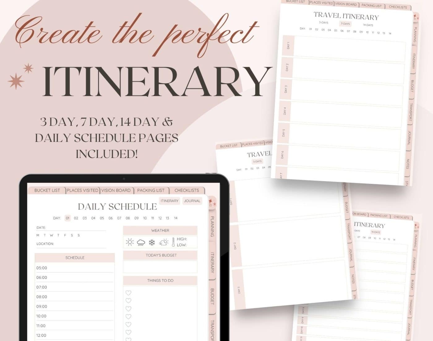 Digital Travel Planner itinerary