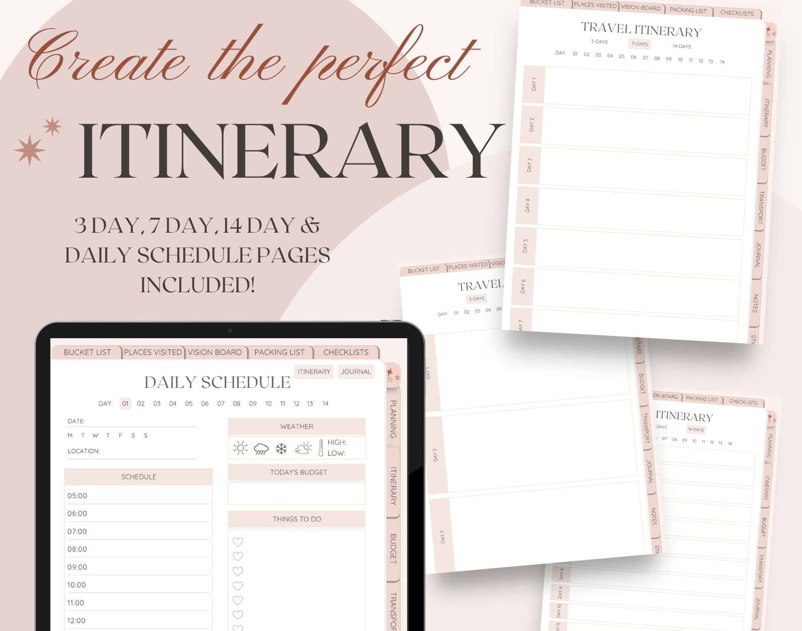 Digital Travel Planner itinerary