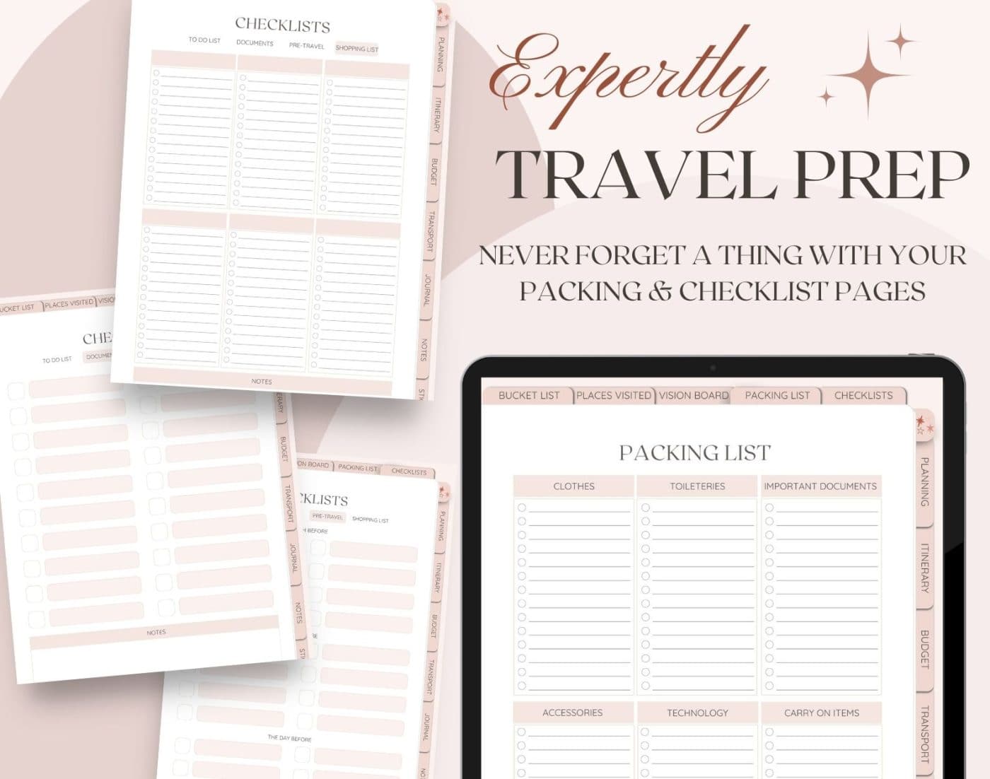 Travel Prep Digital Planner