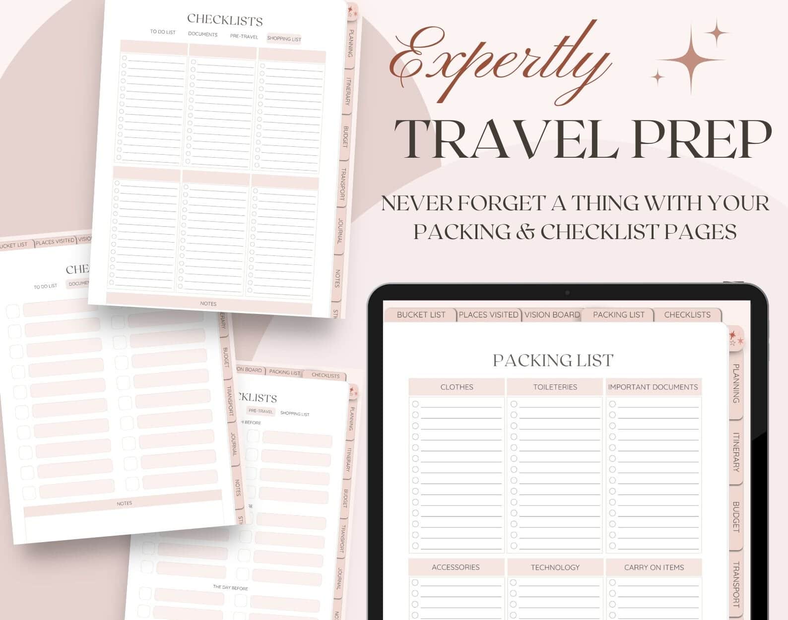 Travel Prep Digital Planner