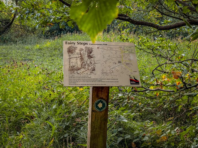 The first Fairy Steps information board