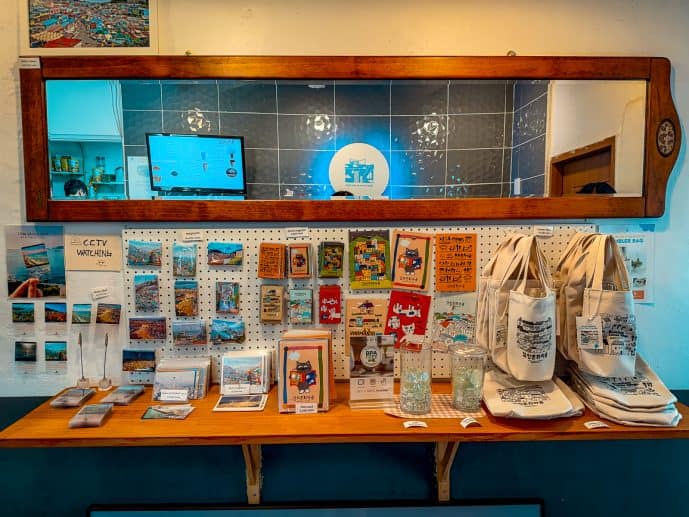 Inside Blue House on the Stairs Cafe