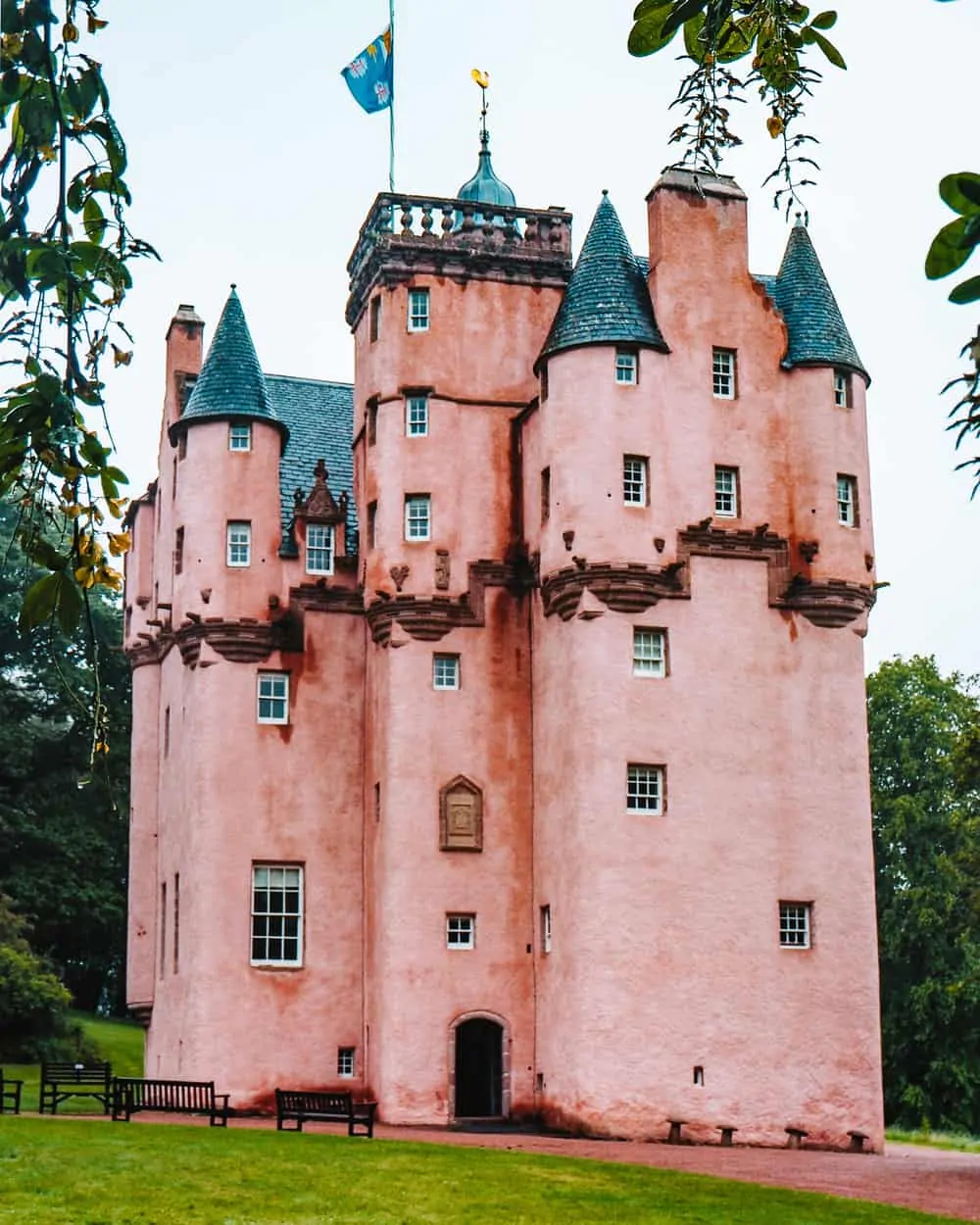 Craigievar Castle Pink Scottish Castle Art Print 