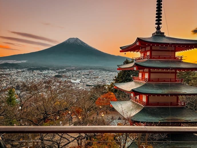 Chureito Pagoda Mount Fuji Japan