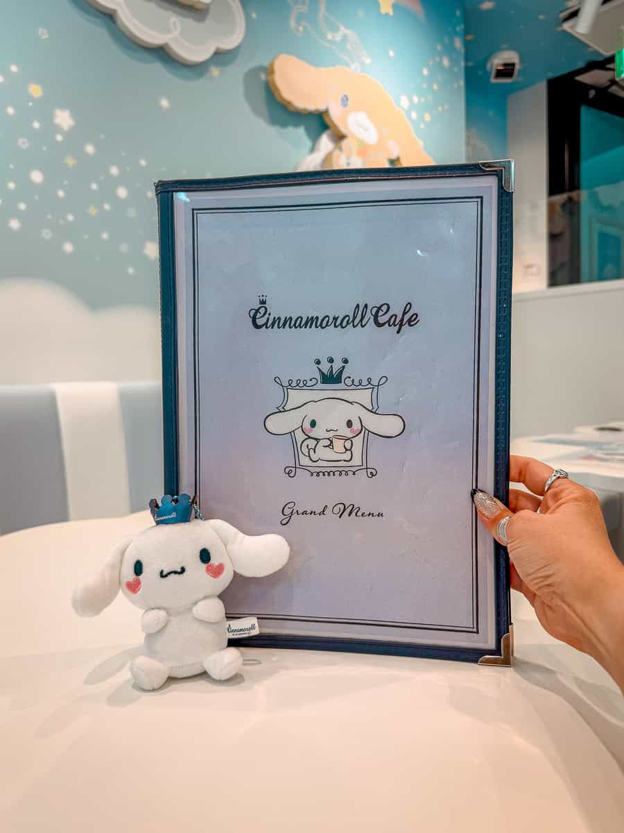 Cinnamoroll Cafe Osaka Menu