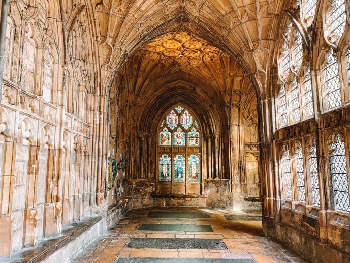 Catedral De Gloucester Interior E Lugar Antigos Do Filme De Harry