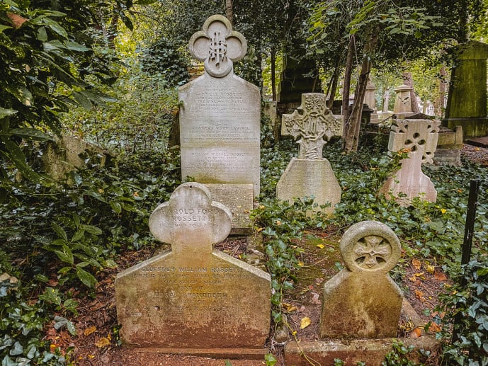 Rossetti Graves Highgate