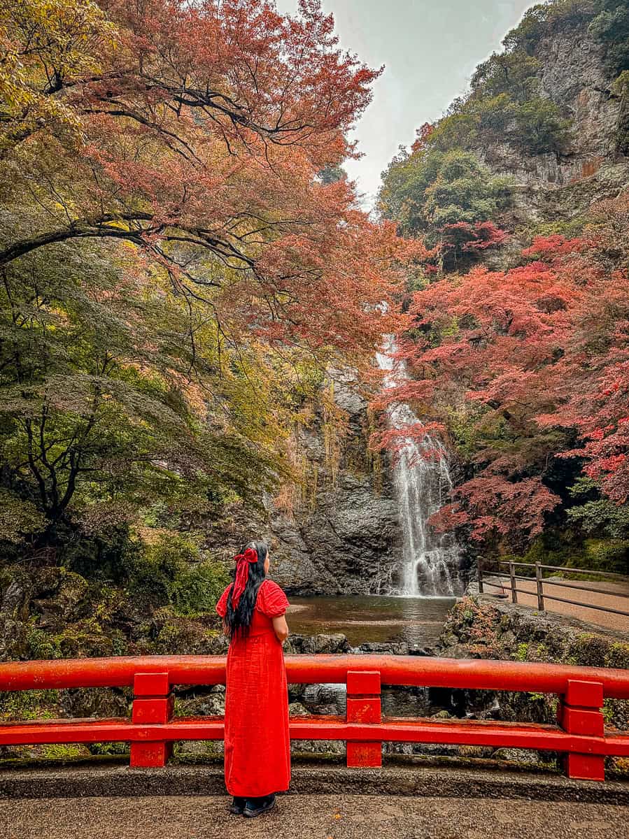 Minoh Waterfall Autumn Japan 