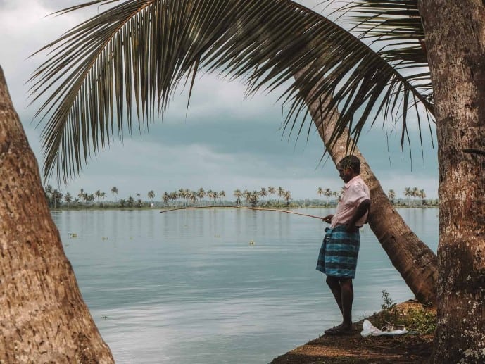 Alleppey Backwaters fisherman