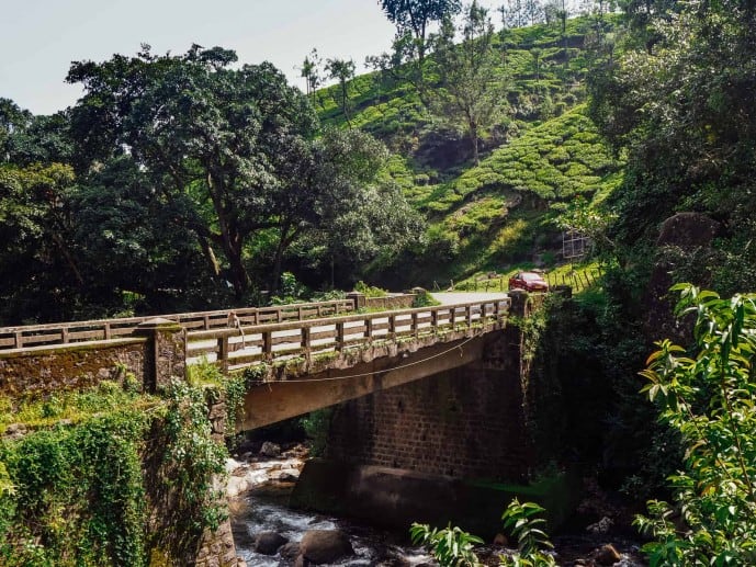 Bridge in Munnar | Bus to Lakkam Waterfalls 