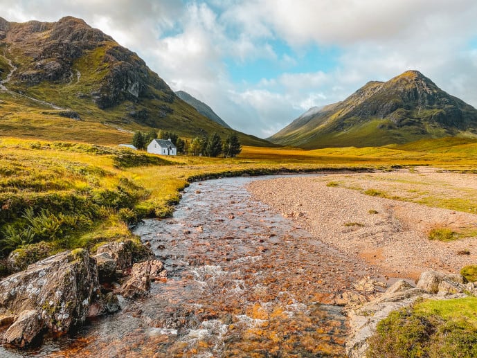 River Coupall Lagangarbh Hut Glencoe