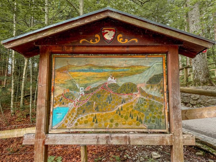 Marienbrucke sign and map