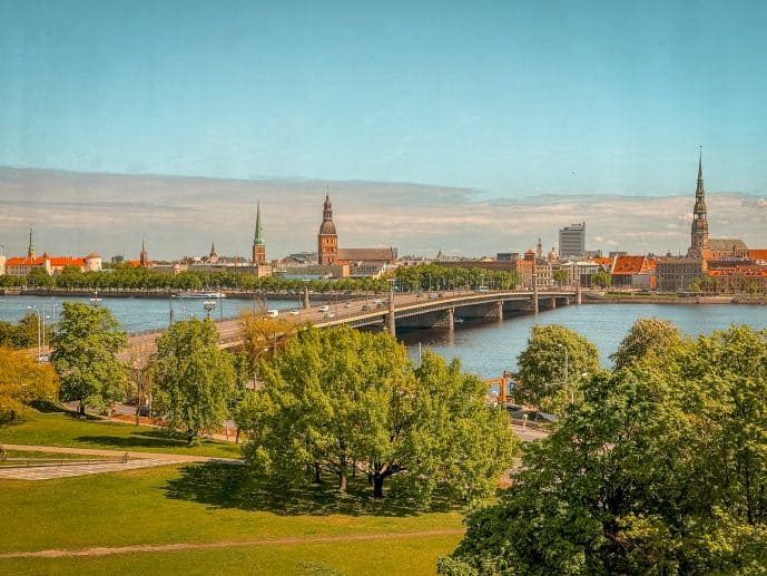 View from the National Library of Latvia 