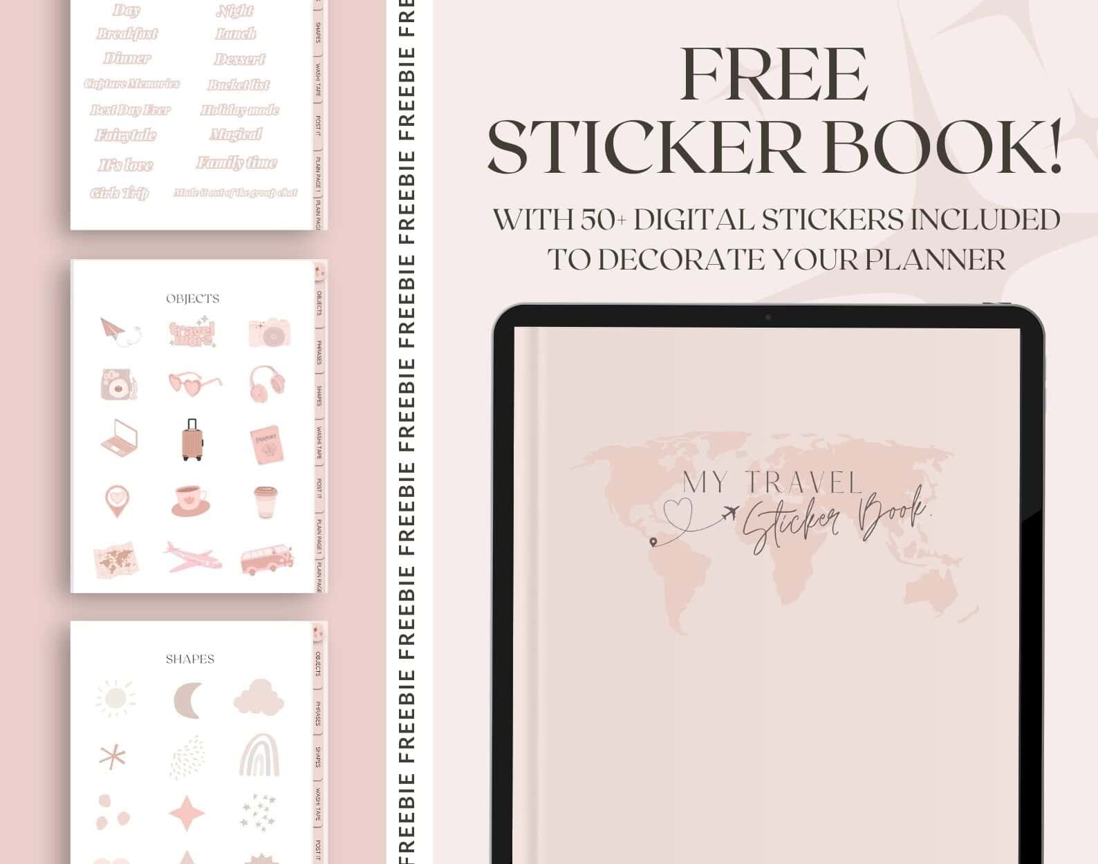 New Free Digital Stickers Travel Planner 1