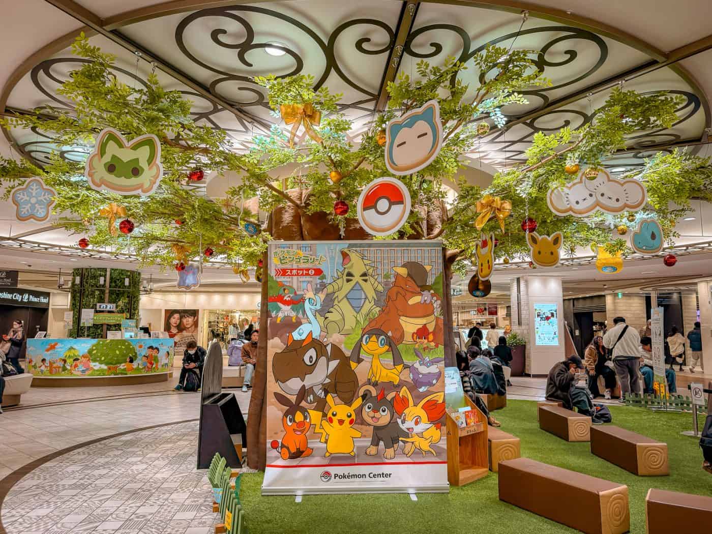 Sunshine City Mall Pokemon Christmas Decorations