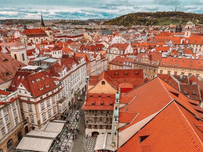 View from Old Town Hall Tower Museum Prague