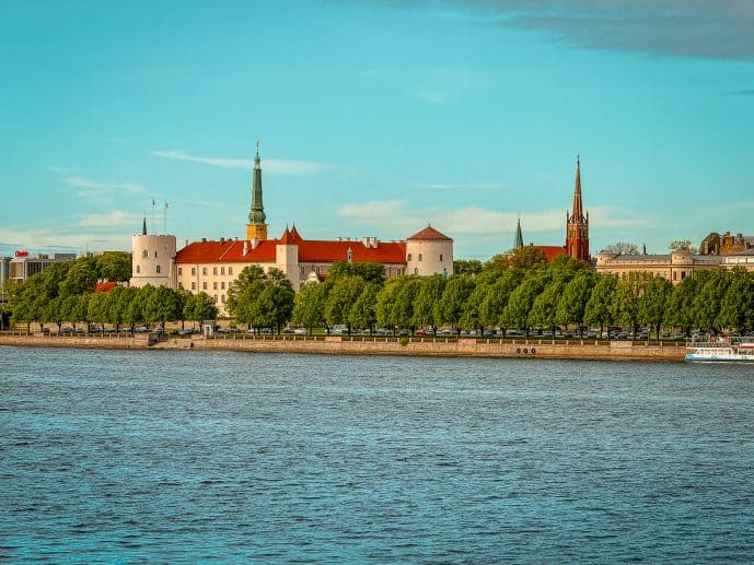 Views from the Stone Bridge in Riga