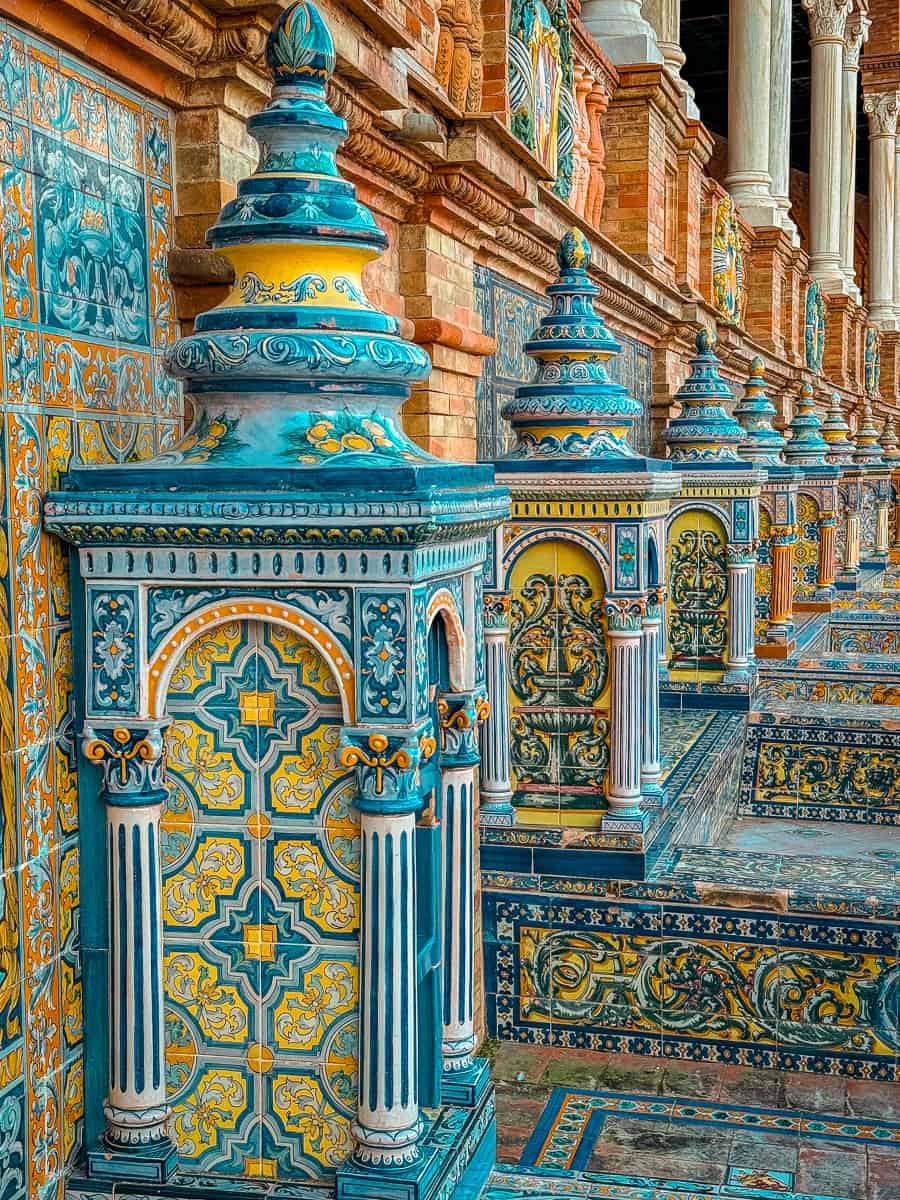 Plaza de España in Seville - Visit Naboo from Star Wars (2026)! 34 Plaza de Espana alcoves