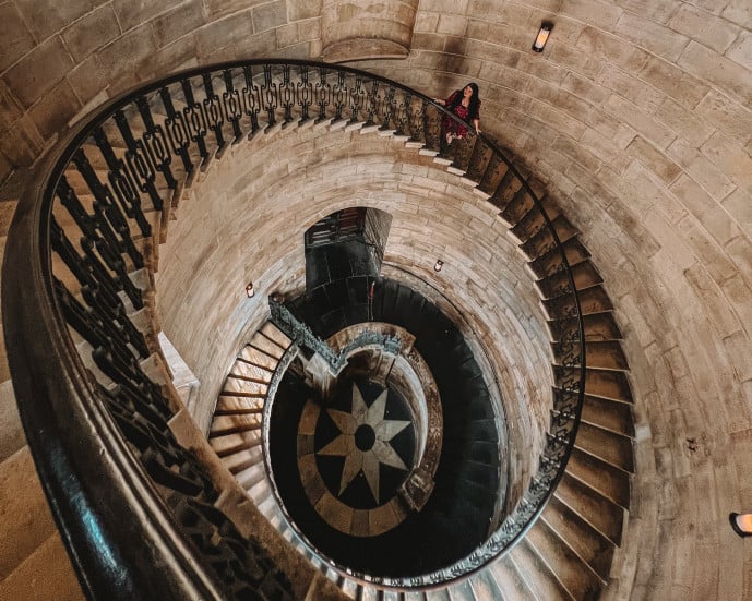 A view of the In the Game Gallery from the top of the stairs at