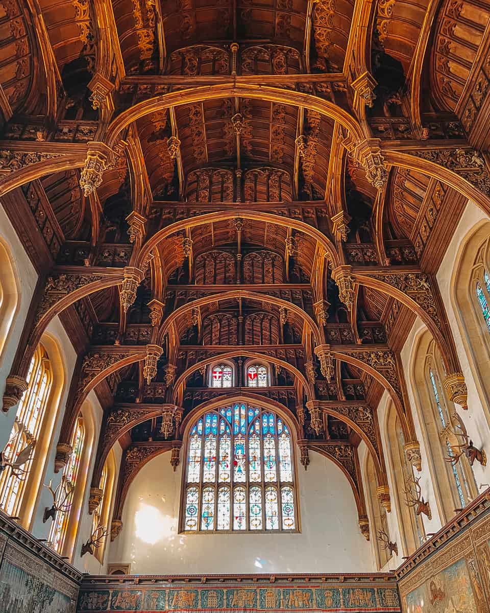 Hammerbeam ceiling at Hampton Court Palace