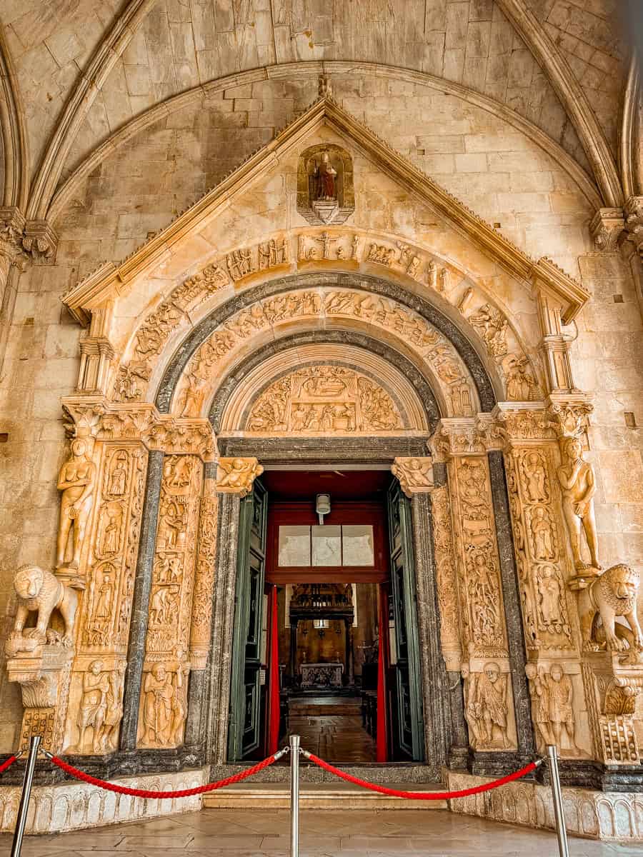 Things to do in Trogir Romanesque Portal St Lawrence Cathedral