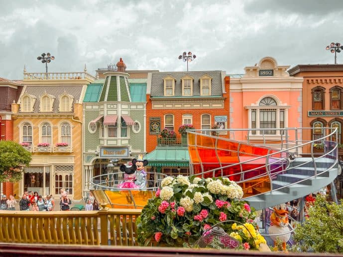 Parade view from Walt's Restaurant Main Street USA