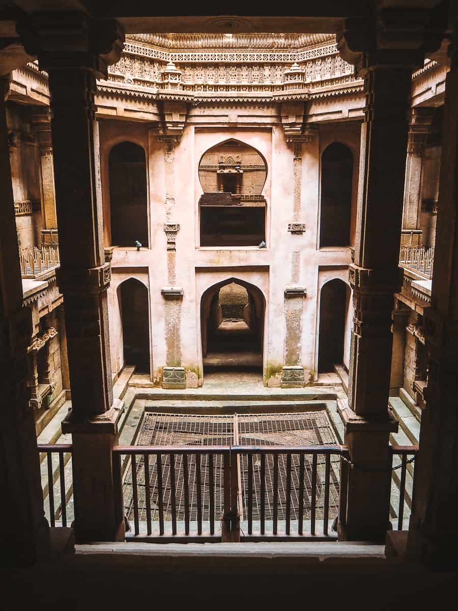 Inside the bottom of Adalaj Stepwell Gujarat 