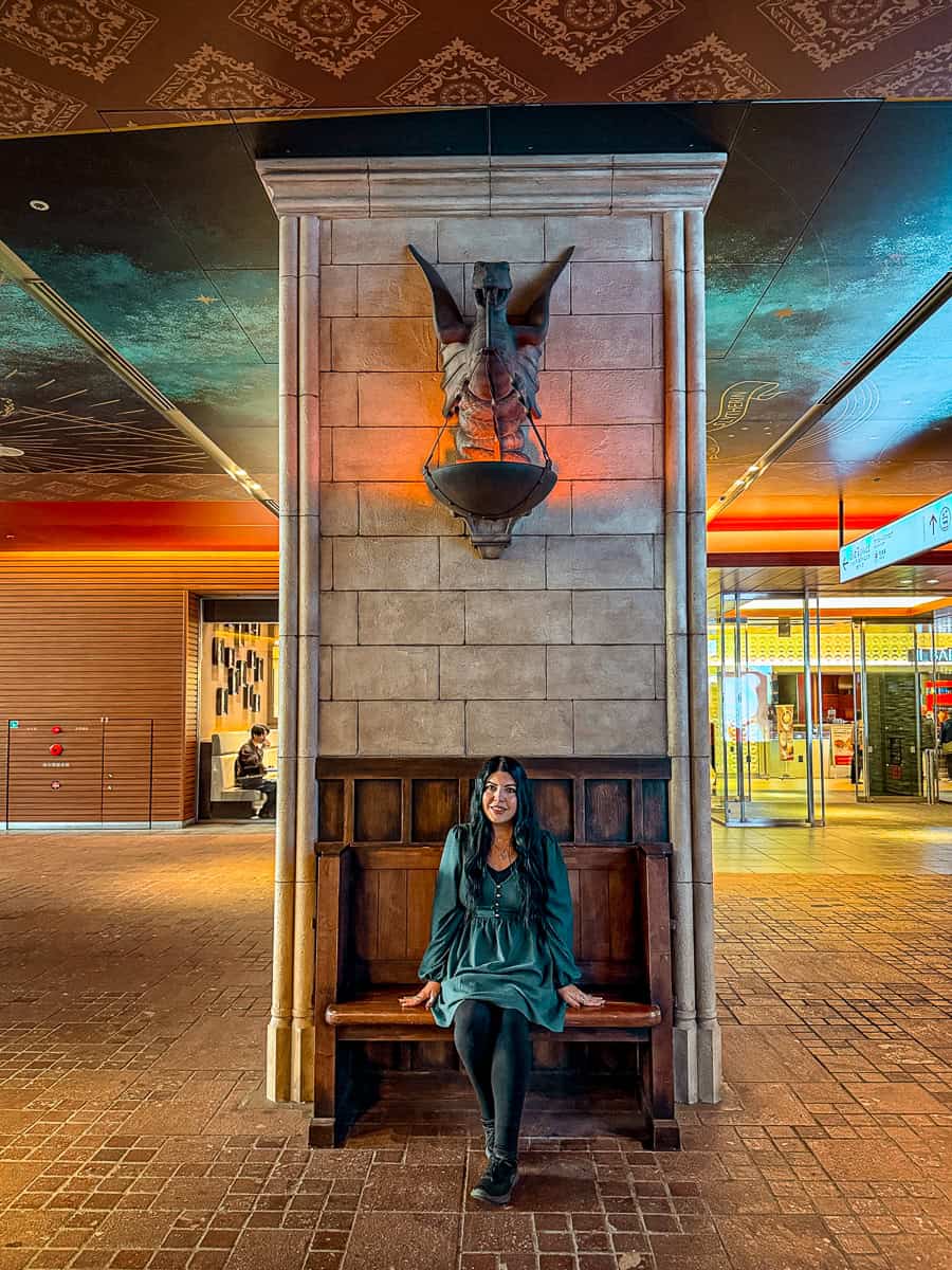 Akasaka Harry Potter Station Slytherin bench