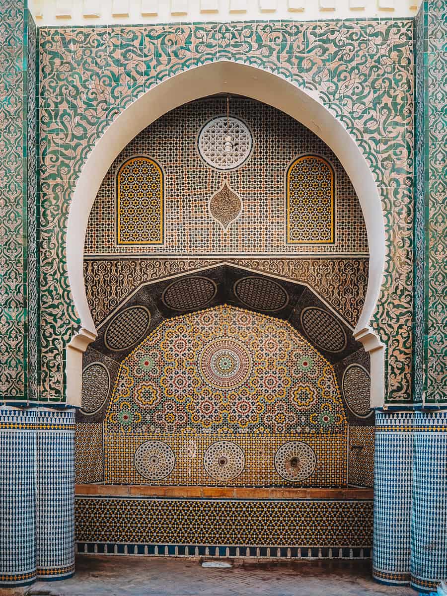 Fes Medina Fountain Morocco