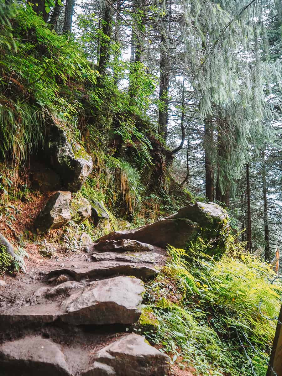 Jogini Waterfall Hike trail Vashisht 